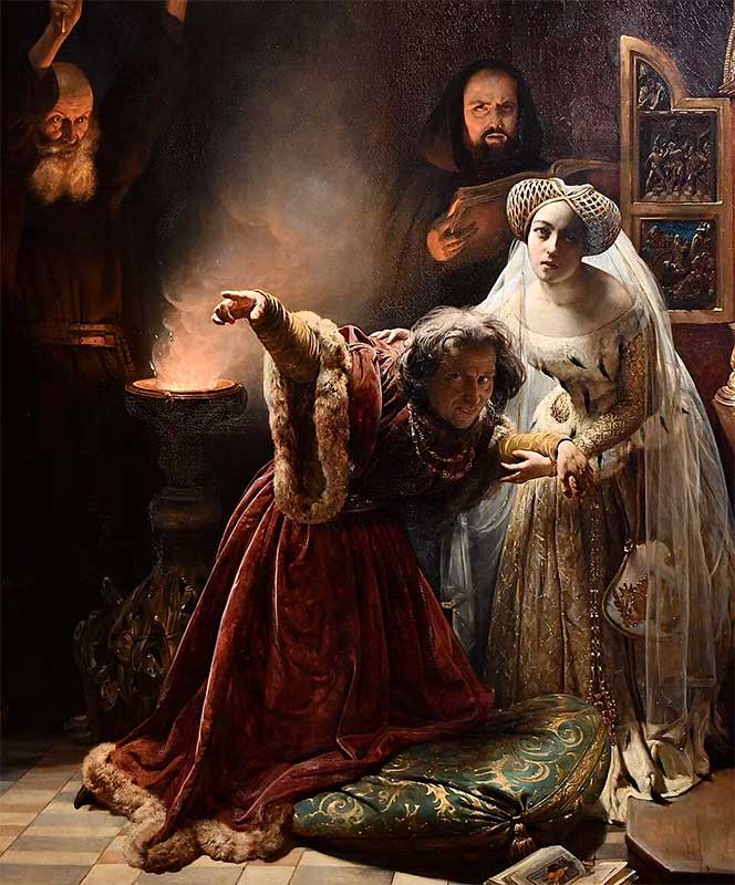 «Изгнание безумия Карла VI». Художник Франсуа-Огюст Биар, 1839 год. Изгнание безумия Карла VI