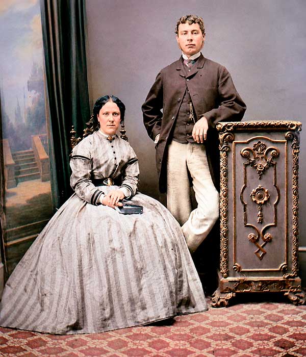 Энни Чепмен и её муж, 1869 год. Энни Чепмен и её муж, 1869 год.