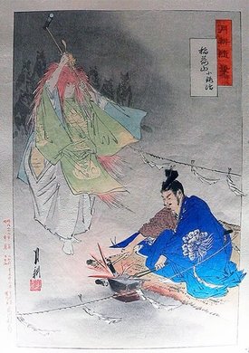 Инари и их духи-лисы помогают кузнецу Мунетика выковать клинок Когицунэ-мару (Маленькая Лисица). Инари и их духи-лисы помогают кузнецу Мунетика выковать клинок Когицунэ-мару (Маленькая Лисица).