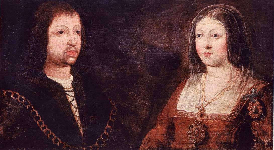 Изабелла и её муж Фердинанд после свадьбы