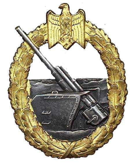Нагрудный знак морской артиллерии (Kriegsabzeichen fur die Marine-Artillerie)