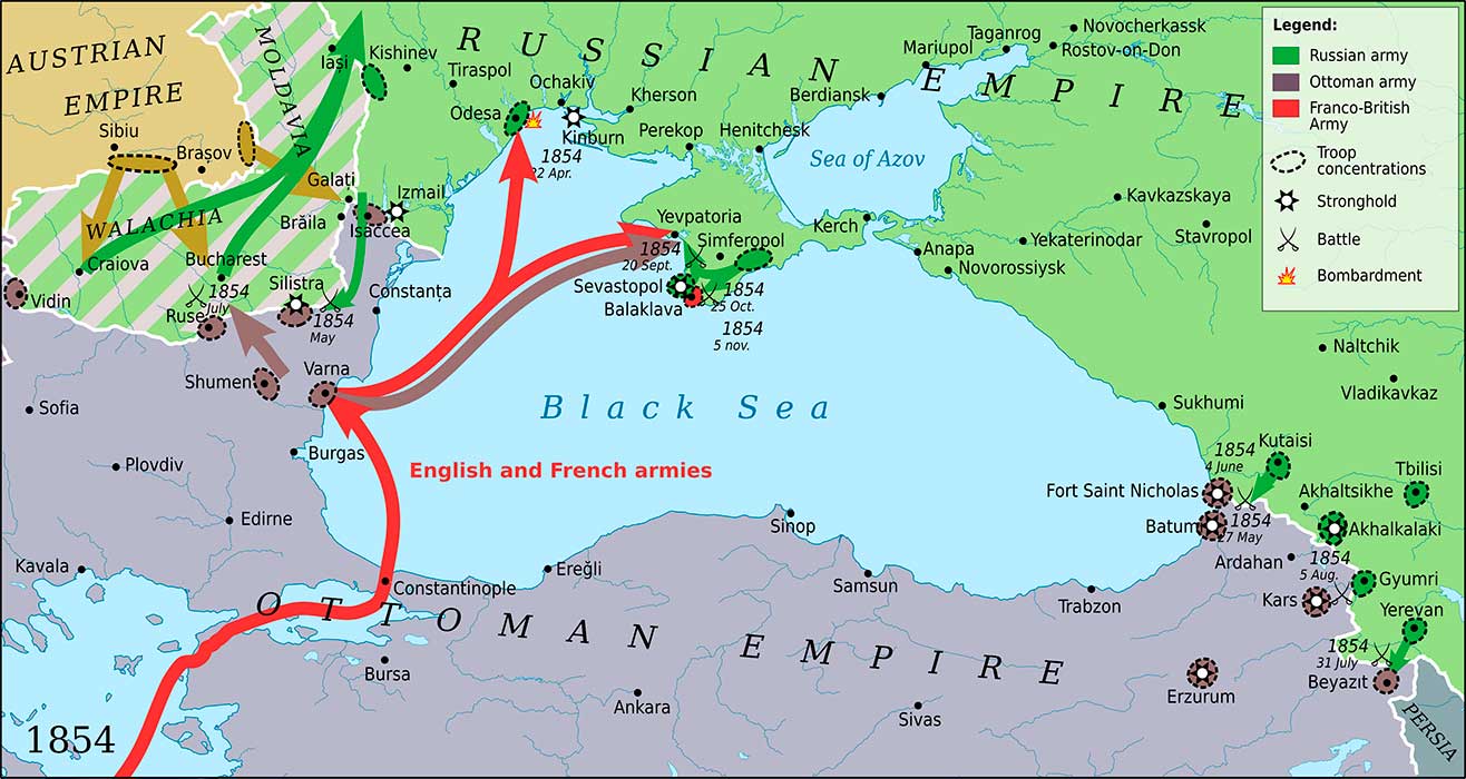 Военные действия в 1854 году Военные действия в 1854 году