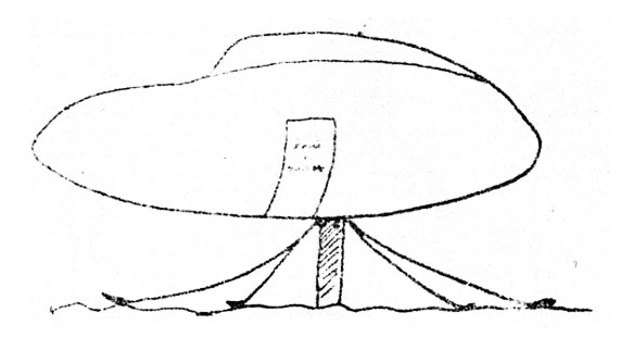 Морис нарисовал увиденный им корабль пришельцев Морис нарисовал увиденный им корабль пришельцев