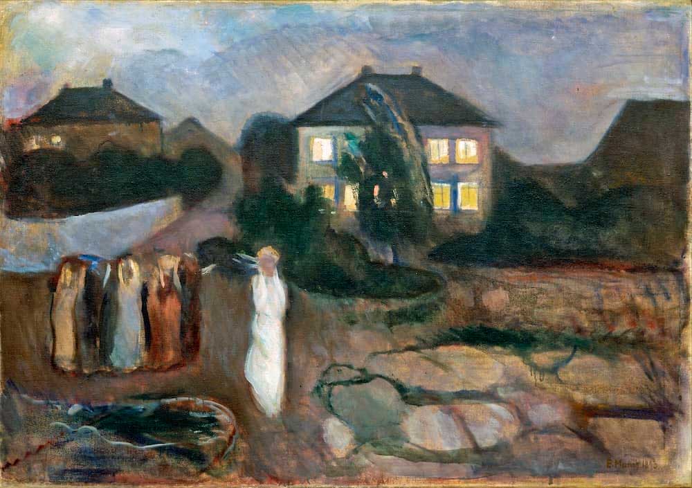 «Буря», 1893 год. Художник Эдвард Мунк. «Буря», 1893 год.
Художник Эдвард Мунк.