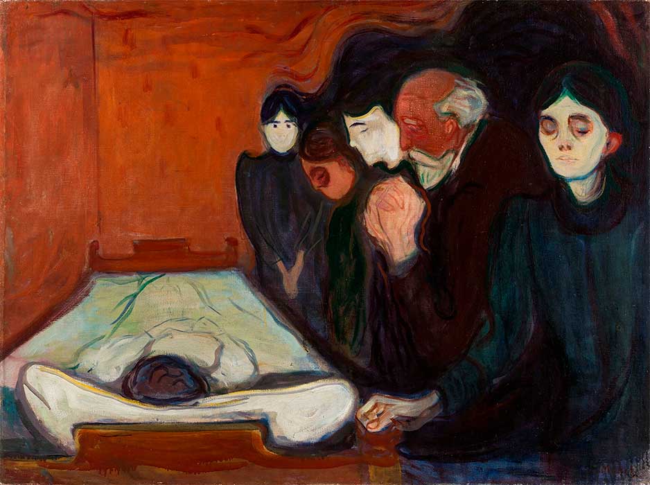 «У смертного одра», 1895 год. Художник Эдвард Мунк. «У смертного одра», 1895 год.
Художник Эдвард Мунк.